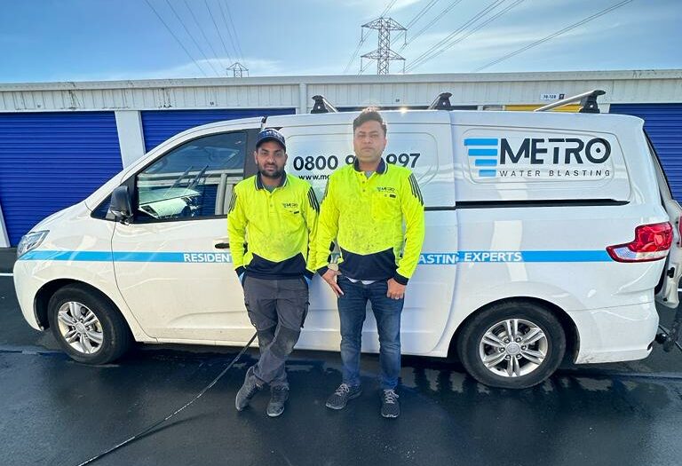 Metro Water Blasting house washing team in Christchurch, ready to clean and restore the exterior of a residential property.
