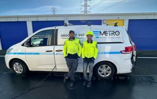 Metro Water Blasting roof cleaning team in Christchurch, ready to clean and treat residential roofs.
